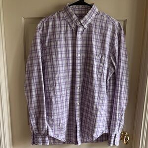 J. Crew Lavender Checkered Button Down Shirt